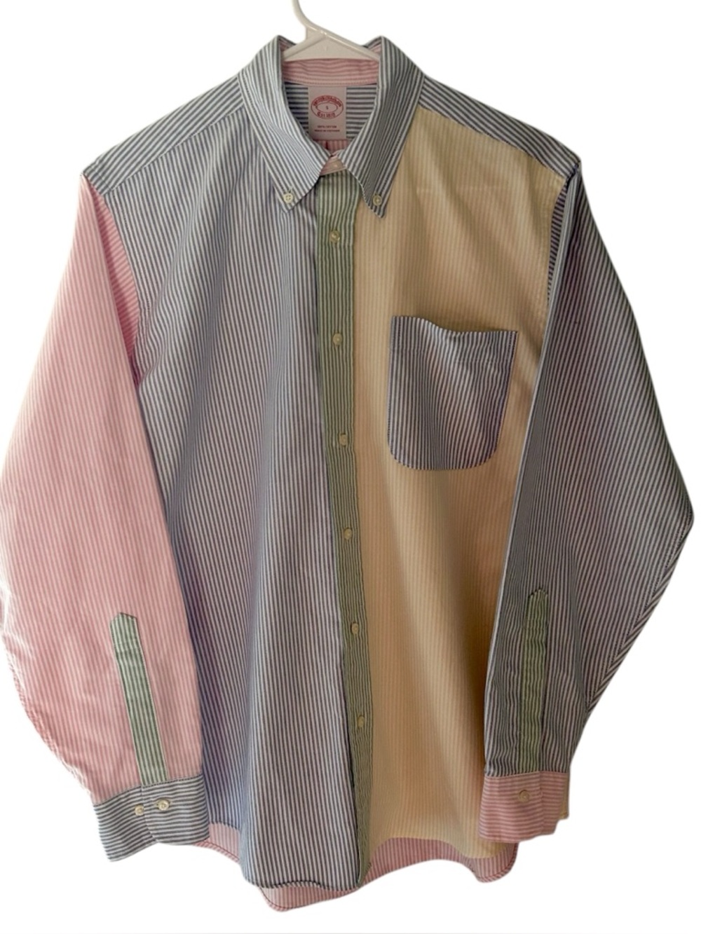 Brooks Brothers Shirt Colorblock Fun Stripe Button Up P14